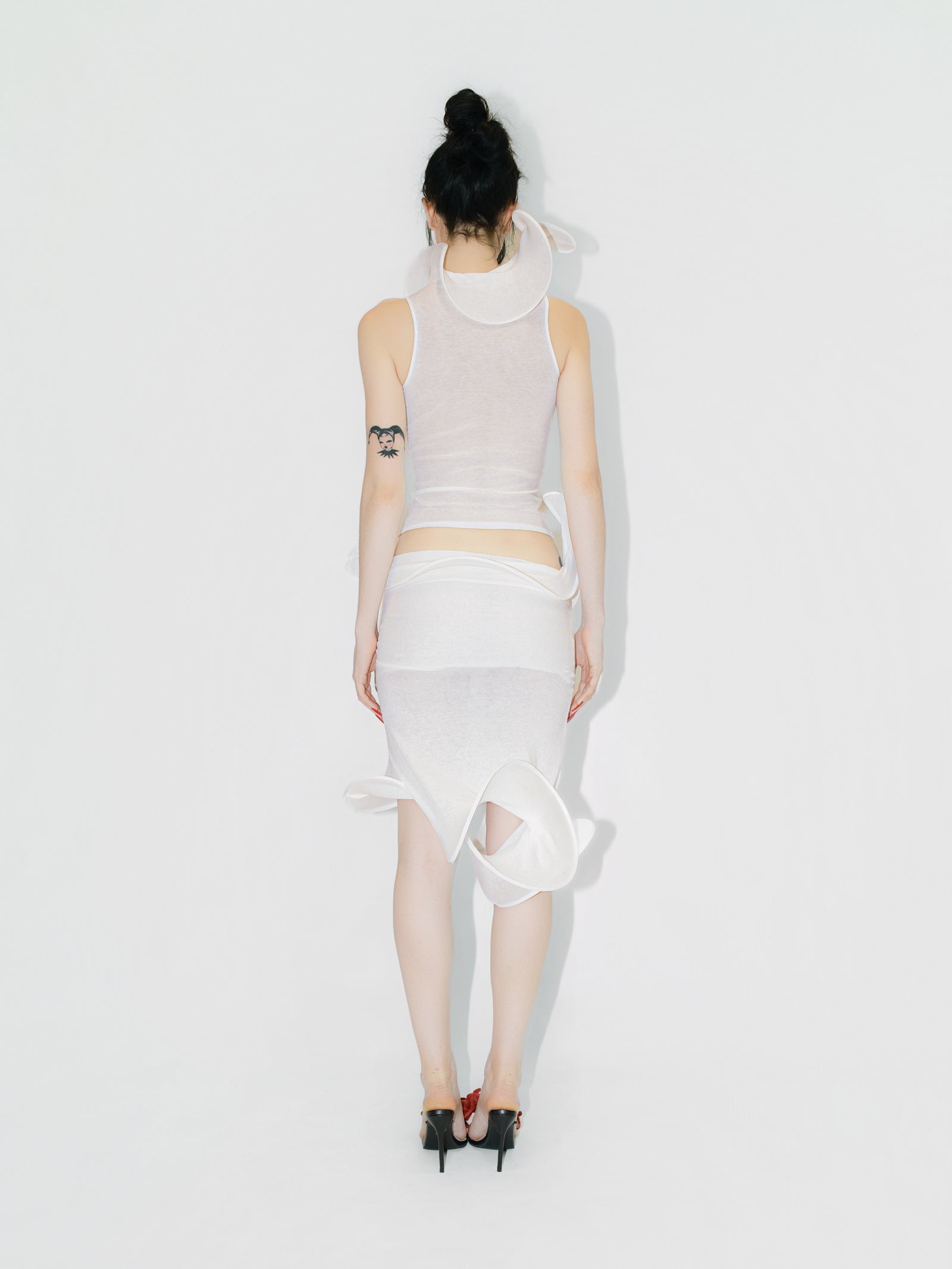 Sculptural Datura Tank Top