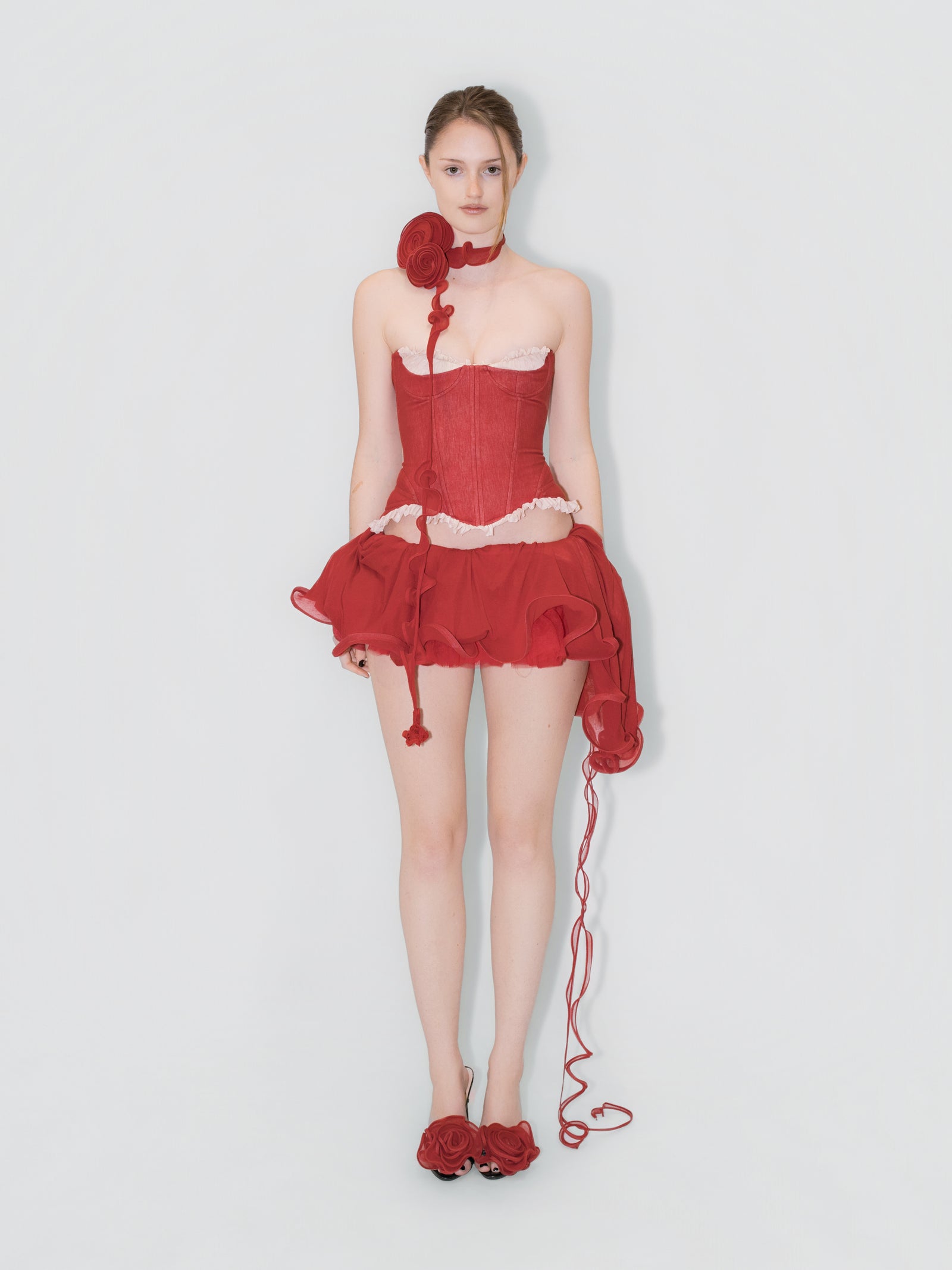 Gardenia Scarf Red