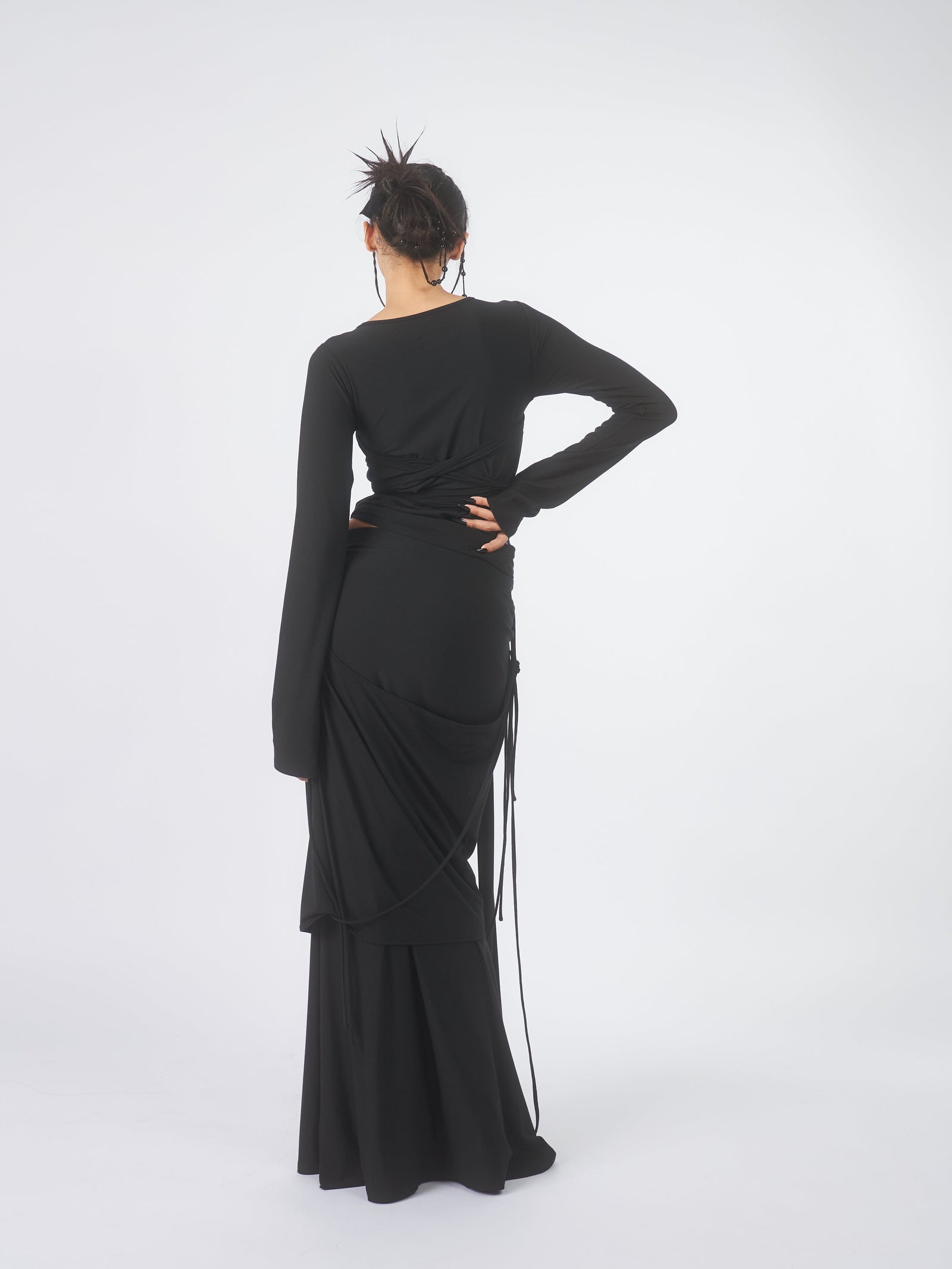 Harness Tie Top Solid Black