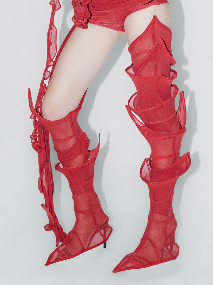Armour Leg Red (single set)