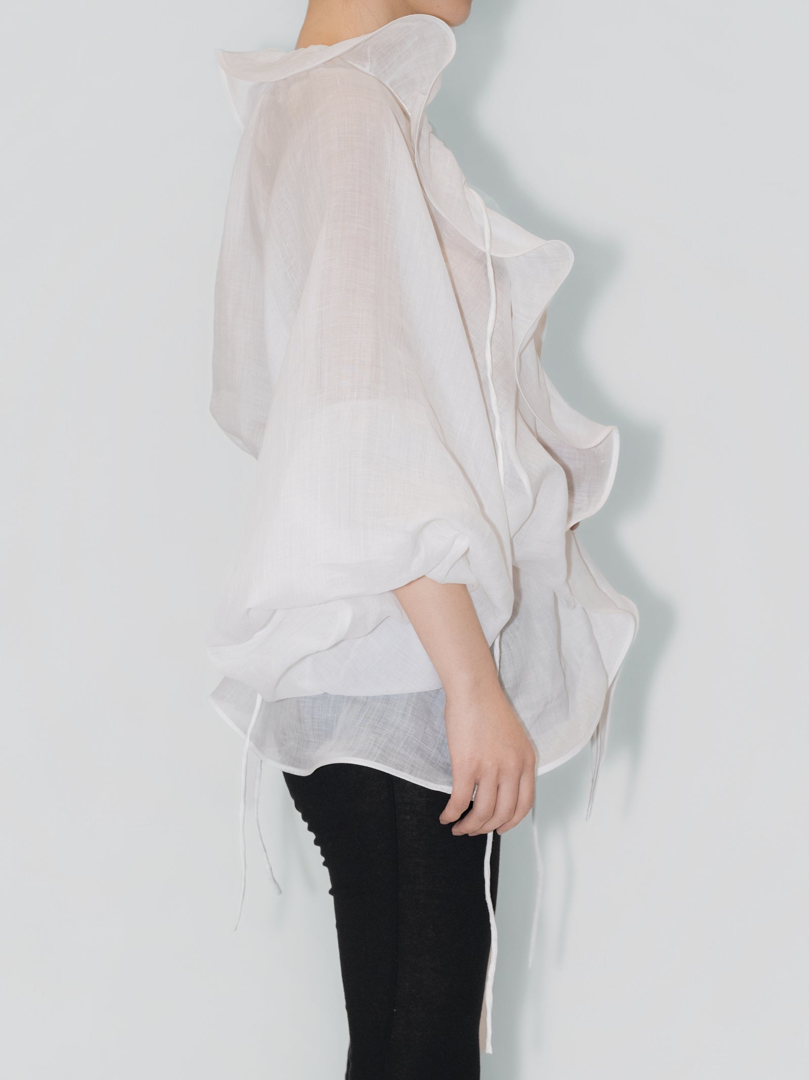 Vespertine Ruffle Blouse White