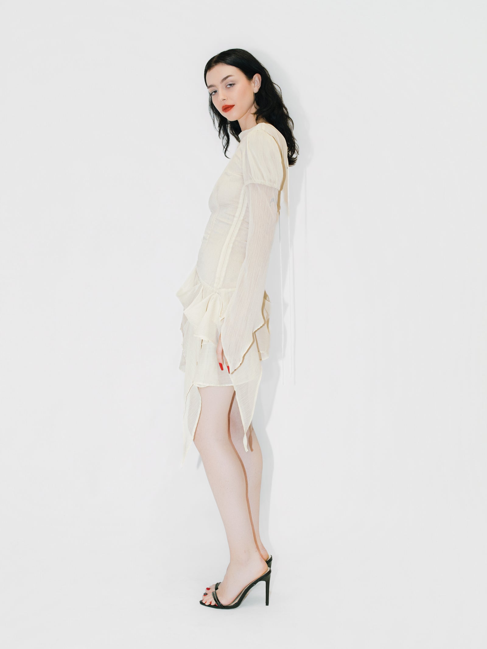 Courtesan Chiffon Dress Ivory