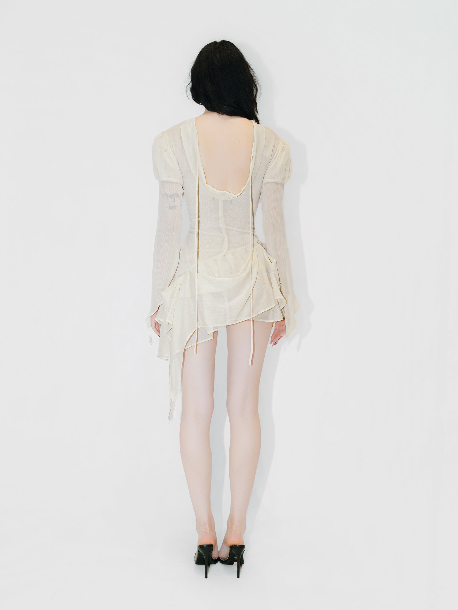 Courtesan Chiffon Dress Ivory
