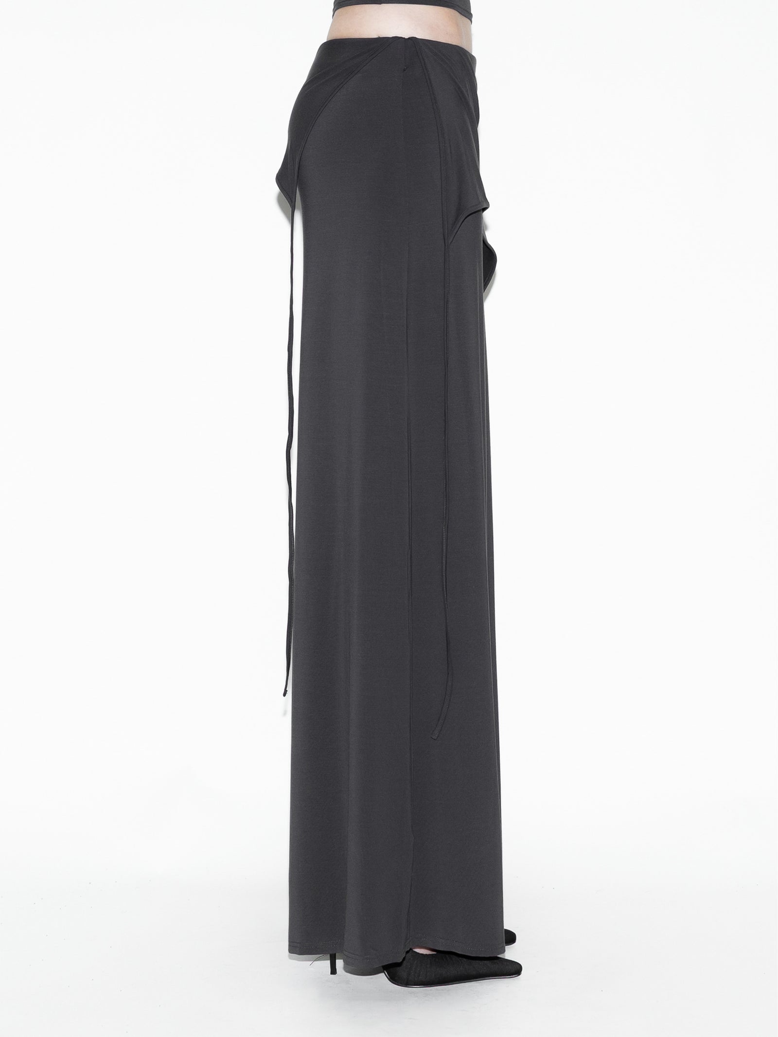 Draped Bat Pants Gray