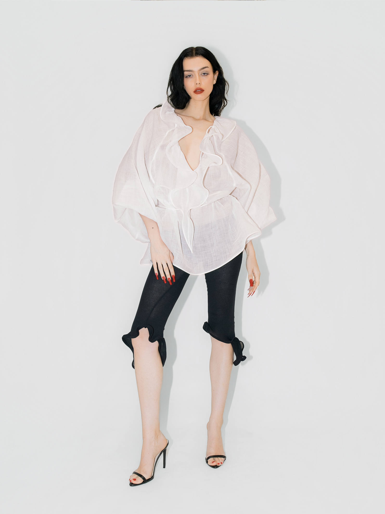 Vespertine Ruffle Blouse White